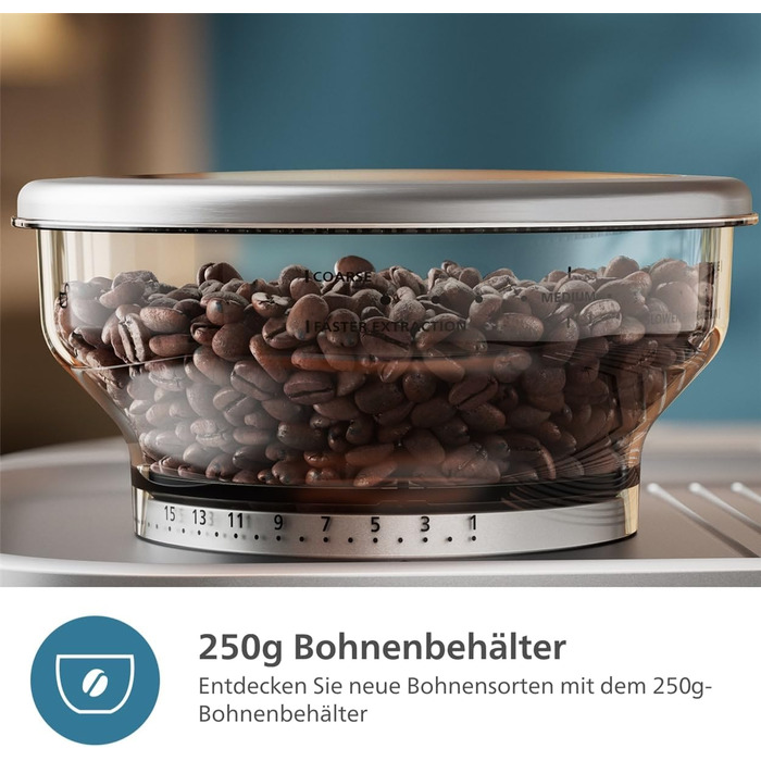 Напівавтоматична еспресо-машина Philips Barista Brew - одинарний та подвійний еспресо кнопка американо, подвійний бункер для зерен 280 г, інтуїтивно зрозумілі інструкції, калібрований тампер (PSA3228/41)