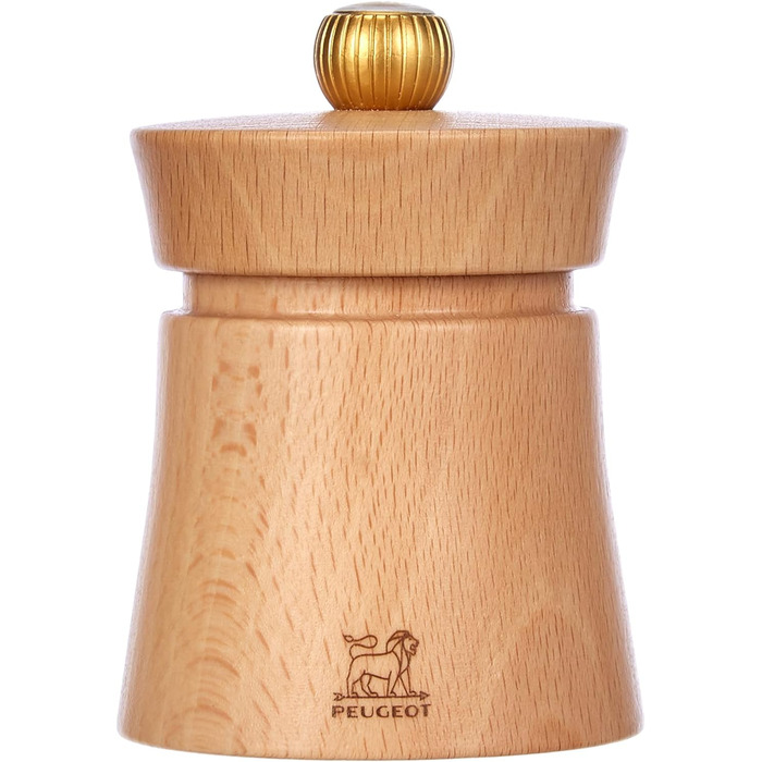 Ручний млин для перцю Peugeot Bali Fonte, класичне регулювання помелу, висота чавун, 35402 (8 см, зв'язка з соляним млином 8 см, чорний)