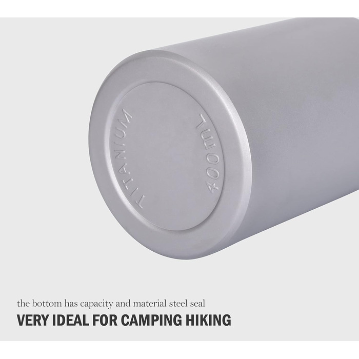 Титанова пляшка з титановою кришкою 400 мл Boundless Voyage