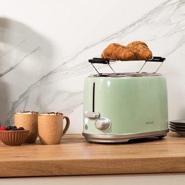 Тостер 980 Вт зелений Toast&Taste 1000 Retro Double Cecotec