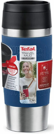 Tefal Термочашка Travel Mug Classic, 360мл, нержавіюча сталь, синій