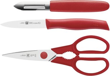 Набір ножів 3 предмети червоний Twin Grip Zwilling