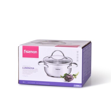 Каструля зі скляною кришкою 24 см 5,1 л LUMINOSA Fissman