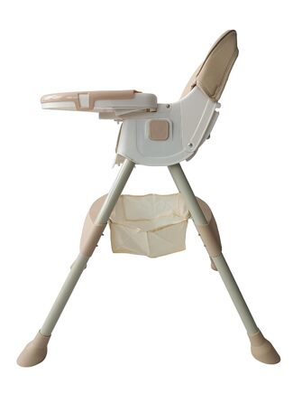 Дитячий стільчик для годування 4 в 1 від 6 місяців з підставкою для ніг бежевий BDW
