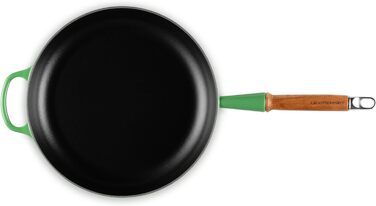 Сковорода чавунна 28 см з дерев'яною ручкою, зелений Signature Le Creuset