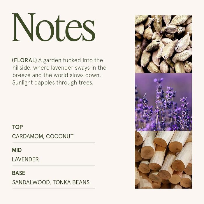 Ароматна свічка La Jole Muse у скляній свічці, подарунок для жінок, ароматичні свічки з сандаловим деревом для дому, час горіння 55 годин, 170 г. (Лаванда-бузок)