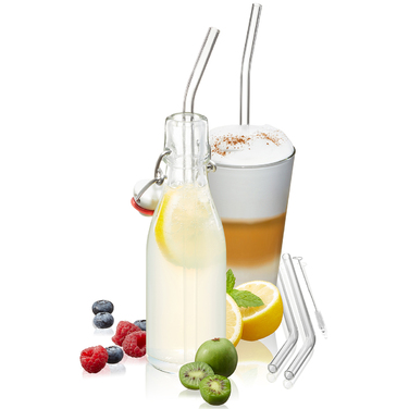 Набор трубочек для коктейля 23 см, прозрачные, 4 предмета Future Gefu