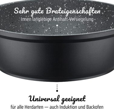 Набір кухонного посуду,  10 предметів, чорний Gourmet Granite GSW