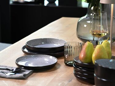 Серія Nordic Fjord набір посуду з 18 предметів, набір тарілок з кераміки (набір тарілок 18 шт. , іній), 21551