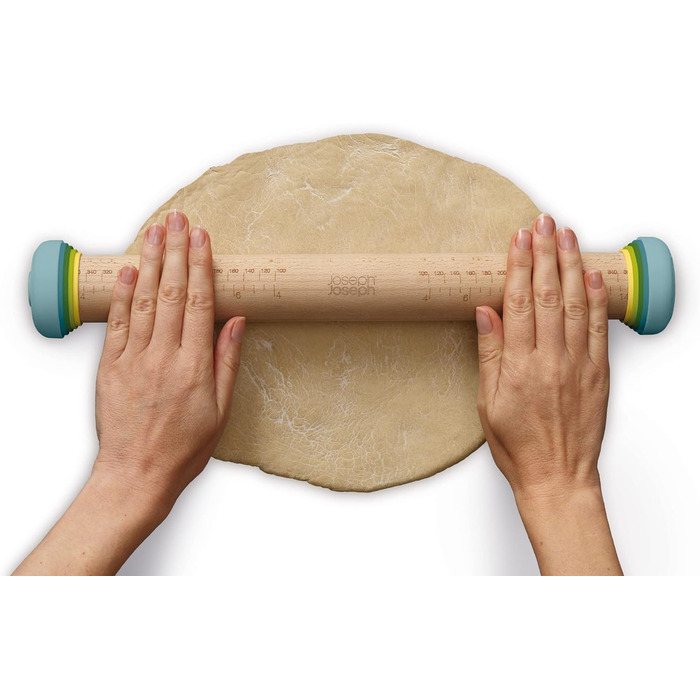 Скалка для тіста 42 см регульована, різнокольорова Duo Joseph Joseph