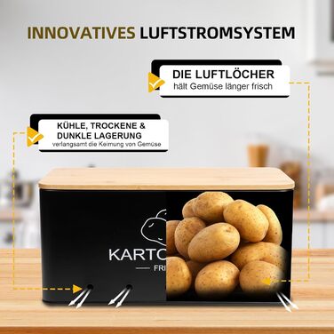 Ящик для зберігання з кришкою 3 шт чорний Avmvnvc