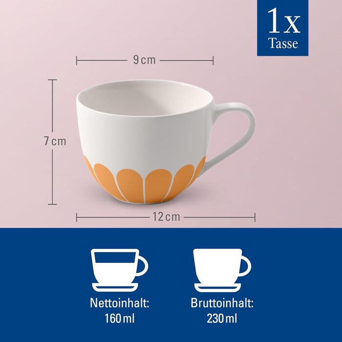 Чашка для кави 160 мл, помаранчевий Fleur Villeroy & Boch