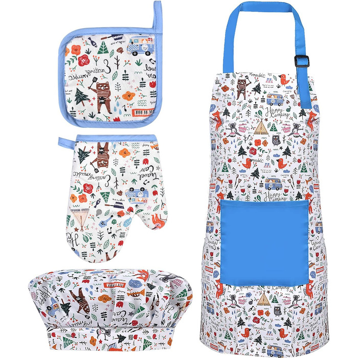 Фартук кухонный для детей с шапкой шеф-повара 38,5 х 70 см Chstarina