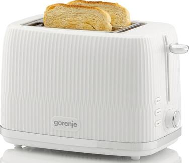 Gorenje Тостер, 850Вт, пластик/металл, белый