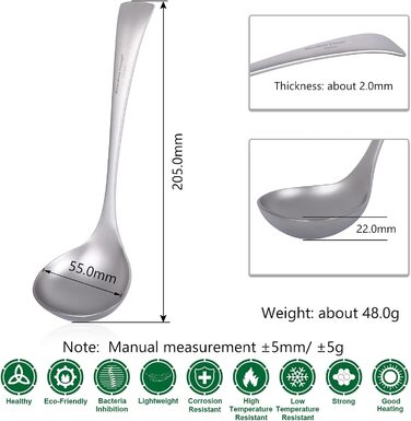 Титановий ополоник для супу iBasingo