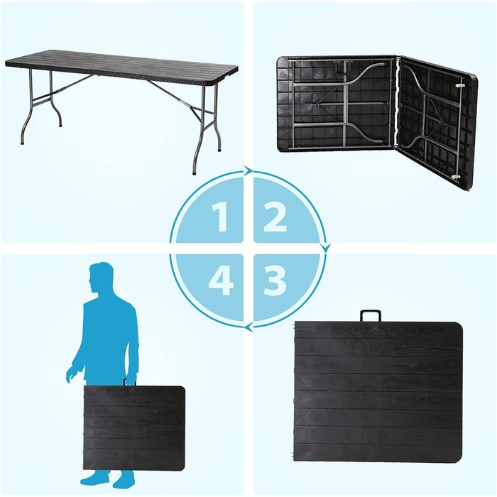 Стіл для кемпінгу 181 х 75,5 см Sekey