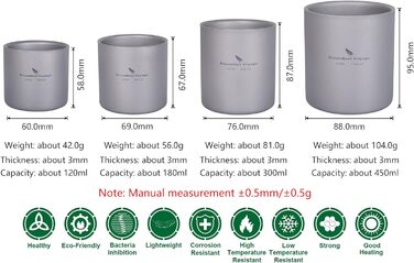 Складний кавовий посуд для напоїв 4 шт. Ti3032D Boundless Voyage