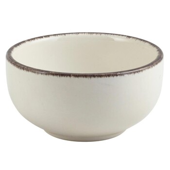 Пиала круглая 11,5 х 5,5 см, 360 мл, серый ободок, GenWare