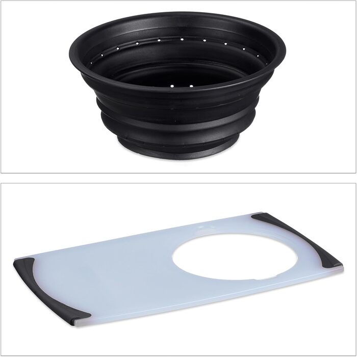 Обробна дошка із ситечком 50 х 19 х 12 см Relaxdays