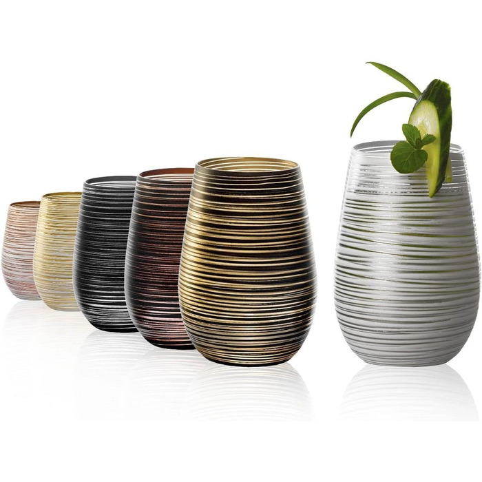 Склянки для води, набір 6 предметів, Mix Metallic Twister Stölzle Lausitz