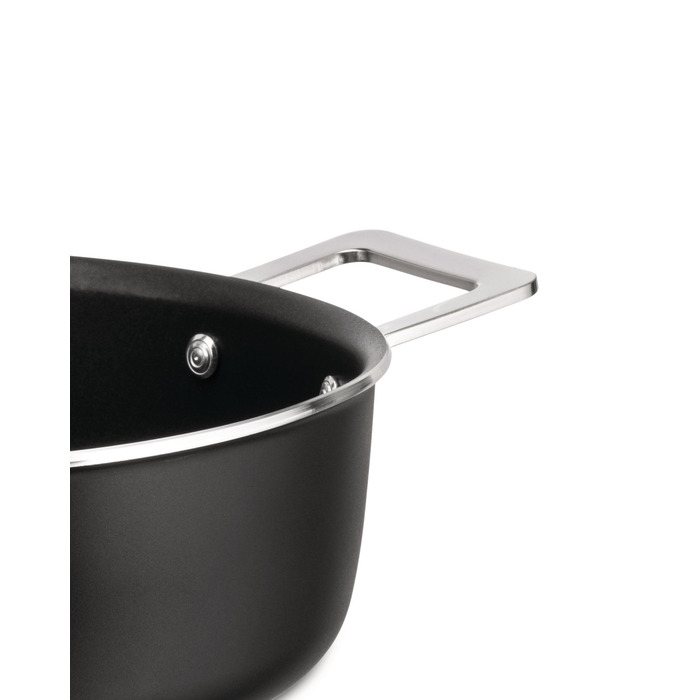 Каструля низька з двома ручками 24 см, Чорна Pots & Pans Alessi