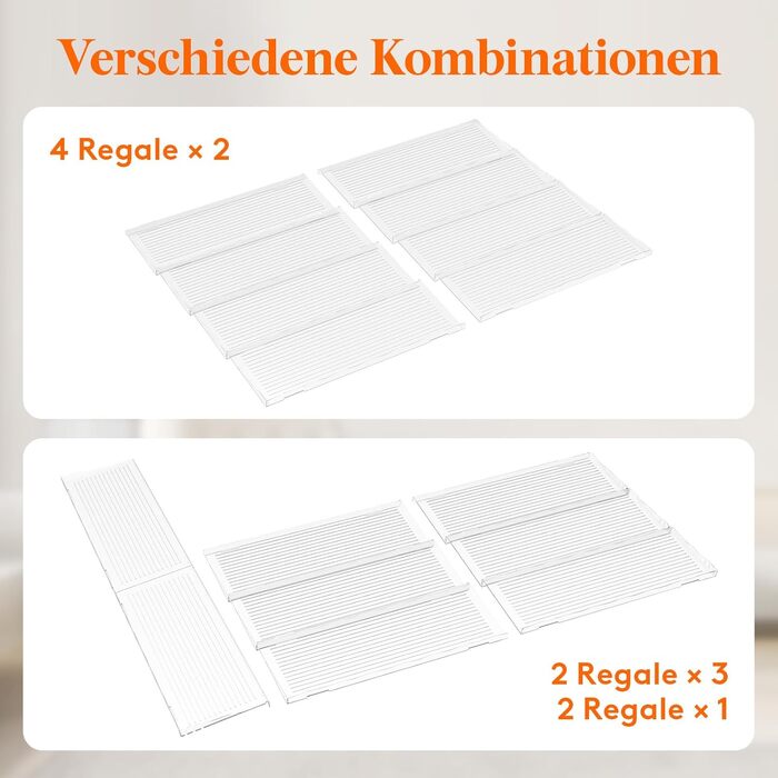 Органайзер для спецій пластиковий розсувний,  48,5 х 66 х 1,65 см, прозорий Lifewit