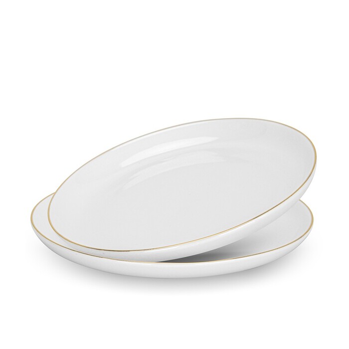 Набор из 2-х тарелок Fissman 20 см FLOREE фарфор (3656)