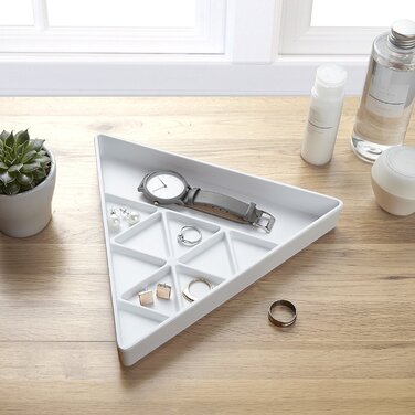 Лоток для коштовностей 24,13x20,95x3,81 см білий Trinity Schmucktablett Umbra