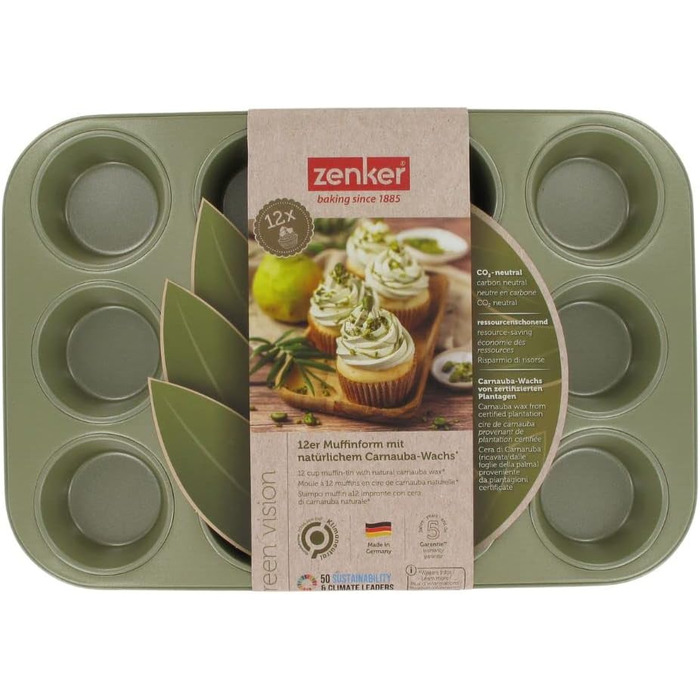 Форма для випічки мафінів на 12 порцій Green Vision Zenker