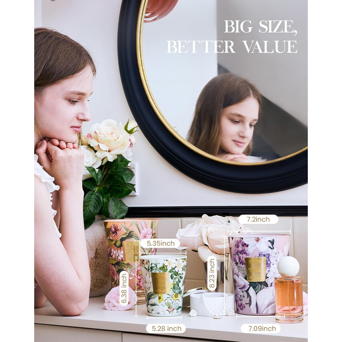 Необычайно большая ароматическая свеча с ванилью 990 г, время горения 150 часов M&SENSE