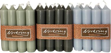 Набір з 8 конічних свічок 2,2 x 11 см, рожева мальва Nordring