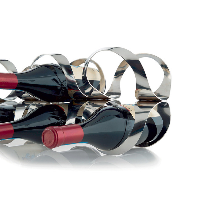 Підставка для пляшок 16x20x42 см чорна Ribbon Alessi