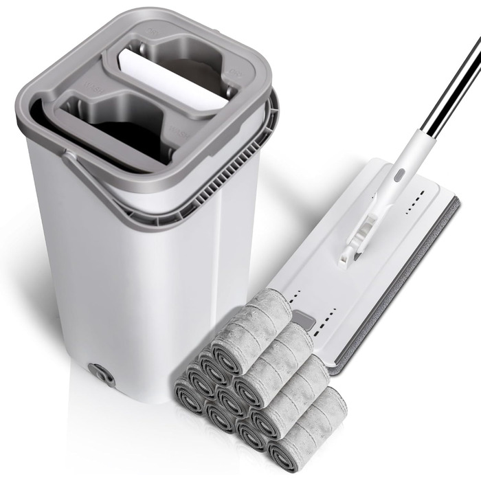 Набір швабри з відром 140 см білий MASTERTOP