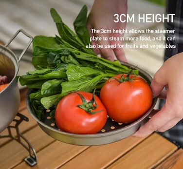 Портативний набір для пікніка 1.8 л. парова каструля та 1 л. каструля iBasingo