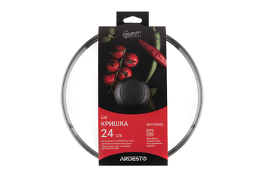ARDESTO Gemini Gourmet 24 см, стекло, нержавеющая сталь, бакелитовый