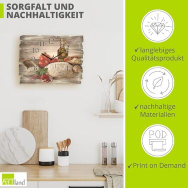 Настінний годинник прямокутний 40 x 30 см ARTLAND