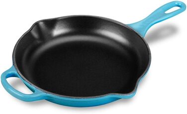 Чавунна сковорода LE CREUSET Signature, кругла, Ø Для всіх типів плит, вкл. підходить для індукції, 1,93 кг, гранатовий, 20182239490422 (карибський, 23 см)