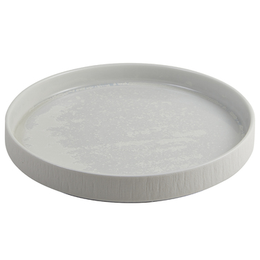 Тарілка презентаційна 25*3.5 см із низьким вертикальним бортом, Incise Porcelain Lucine, GenWare