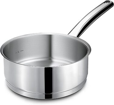 Маленька індукційна каструля Linnuo 16 см зі скляною кришкою, маленька каструля об&39ємом 1,5 л виготовлена з нержавіючої сталі 18/10, ручка не нагрівається, коване дно для всіх плит, міні-каструля, каструля для молока, індукційна каструля (16 см 1,2 л)