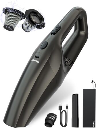 Ручний бездротовий пилосос з акумулятором 80 Вт золотисто-коричневий TANYO