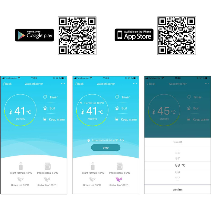Електрочайник 1,5 л з керуванням по Wi-Fi 1167 G ProfiCook