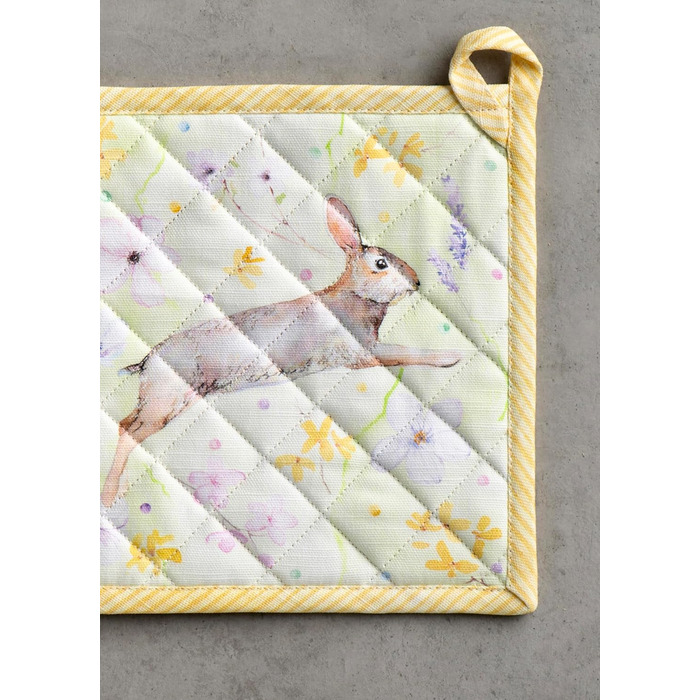 Рукавички для духовки Maison d&39 Hermine, підставки для каструль, 100 бавовна, термостійкі кухонні рукавички, рукавички для духовки (19 см x 33 см) та підставки для каструль (20 см x 20 см) для приготування їжі, Morzine - рукавички для духовки на День по