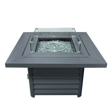 Вуличний газовий стіл-камін 107 x 107 x 63 см. алюміній GRILLI