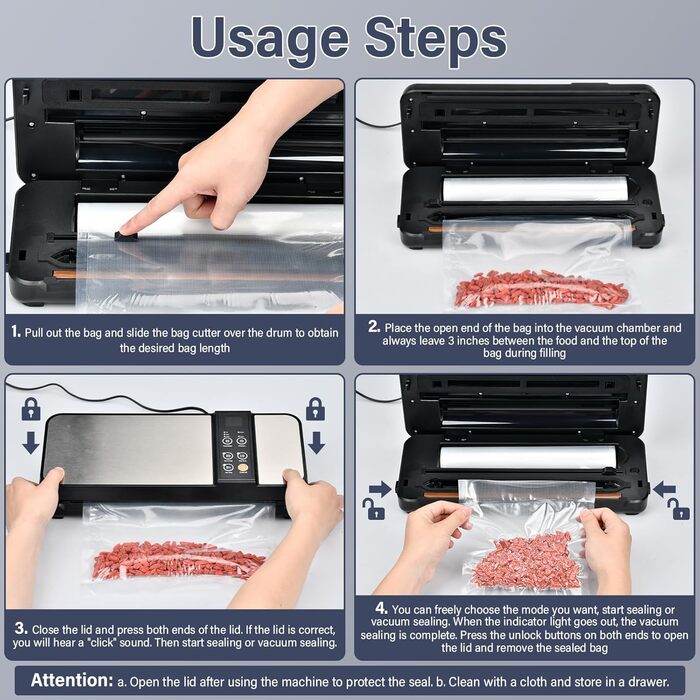 Вакуумный упаковщик из нержавеющей стали 8-в-1 OGVDOE