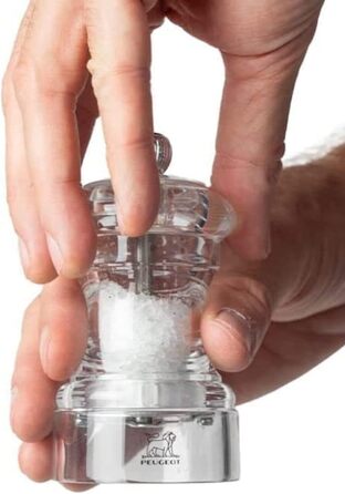 Подарочный набор Line - Мельница для перца Соляная мельница 12 см воронка для специй - Классическая регулировка помола - Алюминий Сертифицированная PEFC древесина - Карбоновые краски (бистро Акрил)