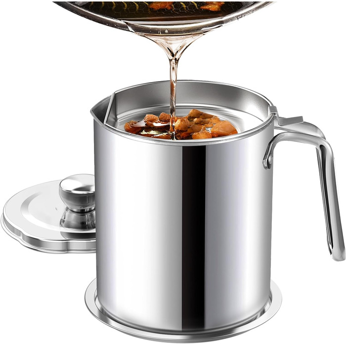 Сепаратор для відділення жиру 2 л, сріблястий Chihee