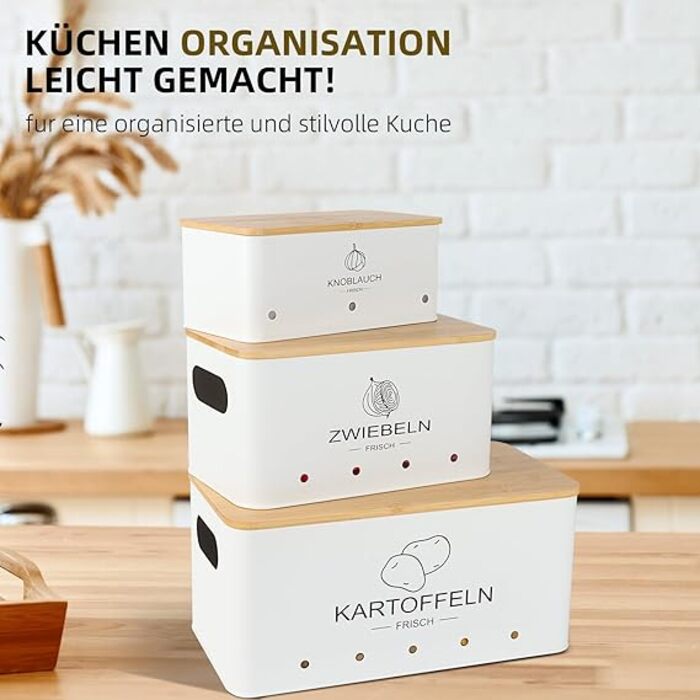 Ящик для зберігання з кришкою 3 шт білий Avmvnvc