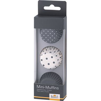 Набір форм для випічки міні-маффинов, 72 шт, 4,5 см, сірий / білий, Colour Splash RBV Birkmann