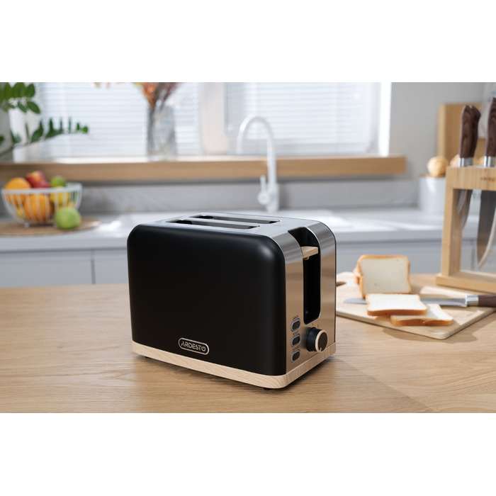 ARDESTO Тостер T-F420BWD, 800Вт, метал, 2 слоти, чорний