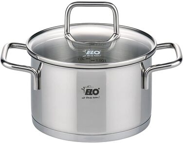 Каструля 3,4 л з нержавіючої сталі зі скляною кришкою 20 см Citrin Elo